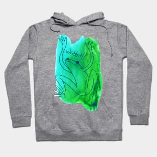 Wribbit Frog Watercolor Hoodie